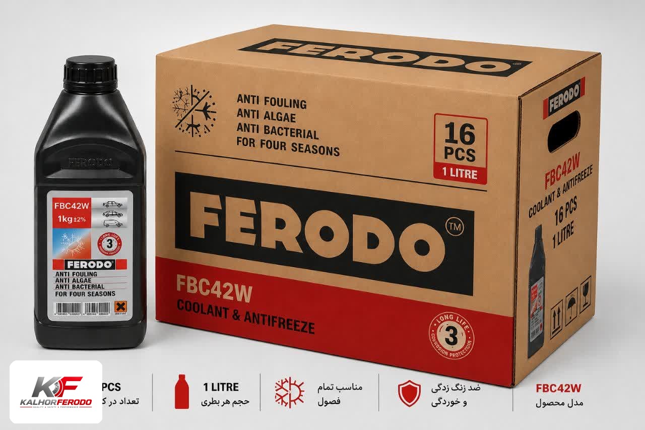 ضدیخ 1لیتری قرمز رنگFERODO کارتن 16عددی